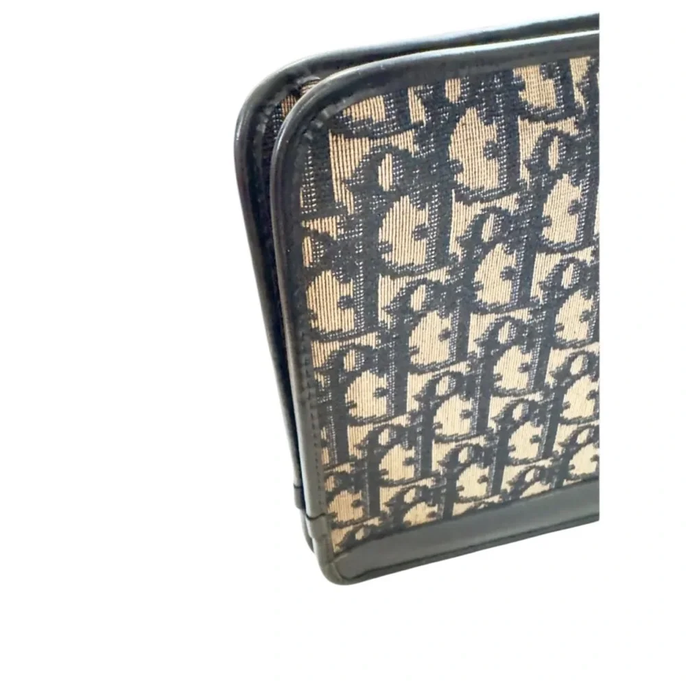SOLD! Authentic Dior Trotter Beige and Navy Blue Clutch - Picture 4 of 8